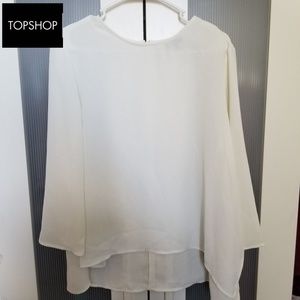 TopShop Women's White Blouse Size 12